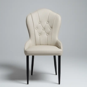 Button-Tufted Wingback Dining Chair - Cream Dining Chair Dining Chairs