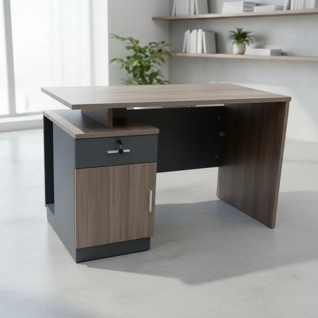1.2m Office Desk with Lockable Drawer & Cabinet Office Desk Computer Desks