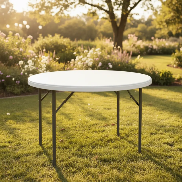 Square Folding Table & 4 Chairs Set - White Dining Set Folding Tables