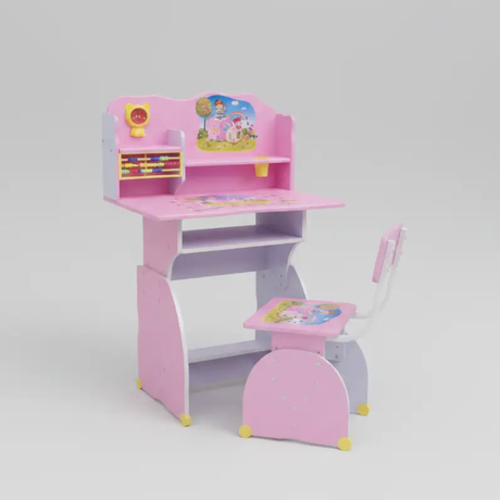 Kids Study Desk & Chair Set with Bookshelf Kids Furniture Kids' Desks