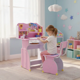 Kids Study Desk & Chair Set with Bookshelf Kids Furniture Kids' Desks