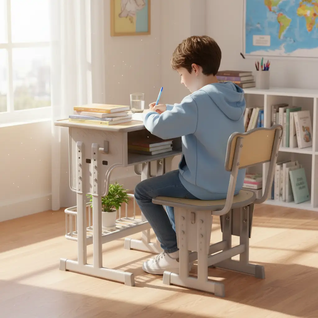 Student Desk & Chair Set - Height Adjustable Kids Furniture Kids' Desks
