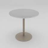 Round Chrome Pedestal Dining Table - Silver Dining Table Dining Tables