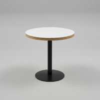 Round Grid-Pattern Dining Table - Black Pedestal Dining Table Dining Tables