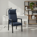 High-Back Outdoor Armchair with Cushion - Navy Blue Outdoor Chair Outdoor Chairs