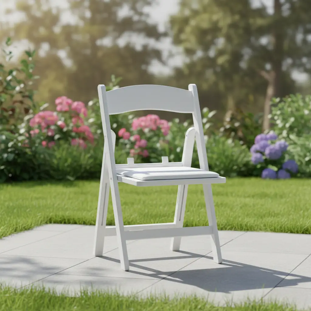 White Resin Folding Chair - Garden & Events Outdoor Chair Folding Chairs