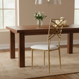 Chameleon Arc-Web Dining Chair set of 6- Gold & White Dining Chair Dining Chairs