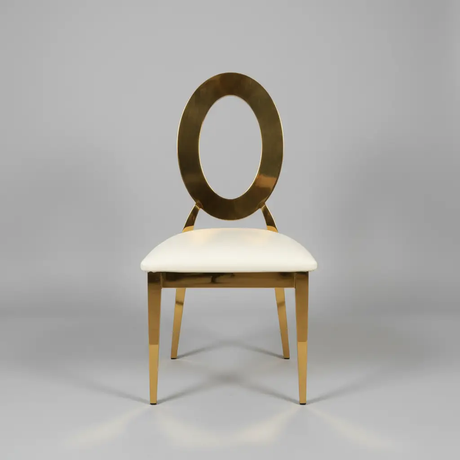 Gold Oval Medallion-Back Dining Chair - Set of 2 Dining Chair Dining Chairs