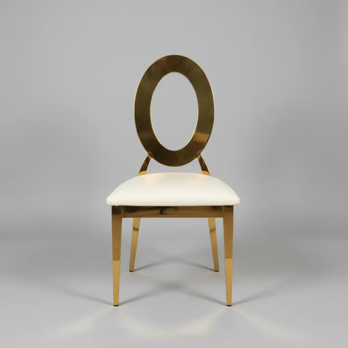 Gold Oval Medallion-Back Dining Chair - Set of 2 Dining Chair Dining Chairs