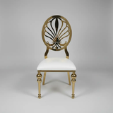Gold Fleur-de-Lis Oval-Back Dining Chair - Set of 2 Dining Chair Dining Chairs