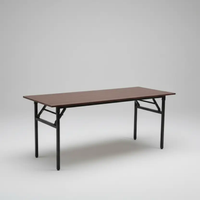 Foldable Banquet Table - Walnut & Maple 135x40cm Office Desk Folding Tables