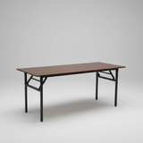 Foldable Banquet Table - Walnut & Maple 135x40cm Office Desk Folding Tables