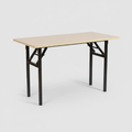 Foldable Banquet Table - Walnut & Maple 135x40cm Office Desk Folding Tables