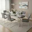 Marble-Effect Coffee Table - White Splayed Legs Coffee Table Coffee Tables