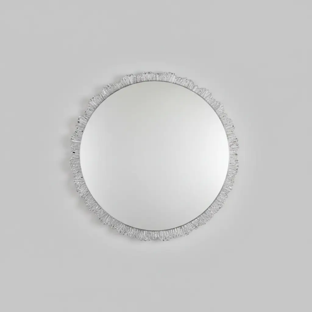 Round Crystal Shard Wall Mirror - Decorative Mirror Wall Mirrors