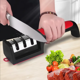 3-Slot Manual Knife Sharpener - Non-Slip Base Kitchenware Manual Knife Sharpeners