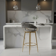 Woven Velvet Bar Stool with Gold Frame Bar Stool Bar Stools