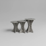 Marble-Effect Pedestal Nesting Tables - Set of 3 Coffee Table Nesting Tables