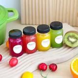 Glass Wellness Shot Bottles - Set of 6, 60ml Glass Bottles Food & Beverage Carriers
