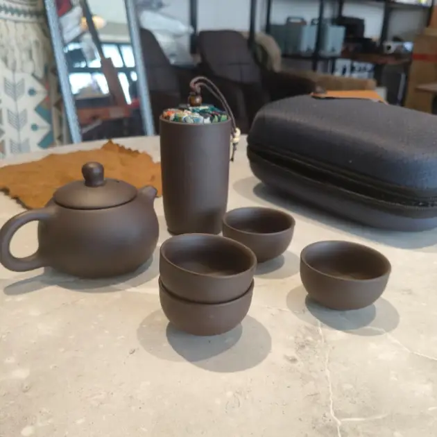 Travel Kung Fu Ceramic Tea Set with Carry Case Tea Set Tea Sets