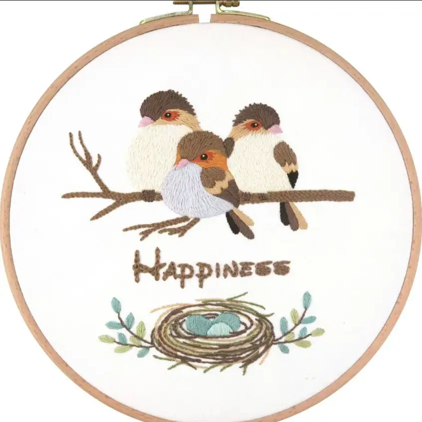 Cross Stitch Embroidery Kit - 20cm Hoop Craft Kit Needlecraft Kits
