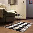 Buffalo Check Woven Cotton Rug - 60x90cm, Black & White Rug Rugs