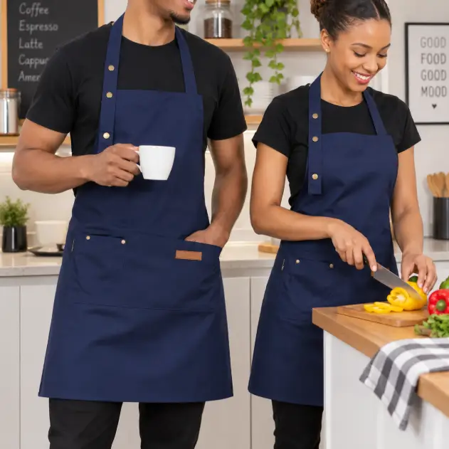 Unisex Poly Apron with Pockets & Adjustable Strap Apron Aprons