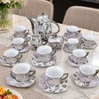 29-Piece Silver Rose Porcelain Tea Set Tea Set Tea Sets