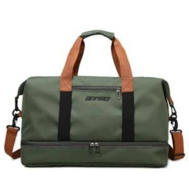Military Green Duffle Bag with Shoe Compartment Duffle Bag Gym Duffel Bags