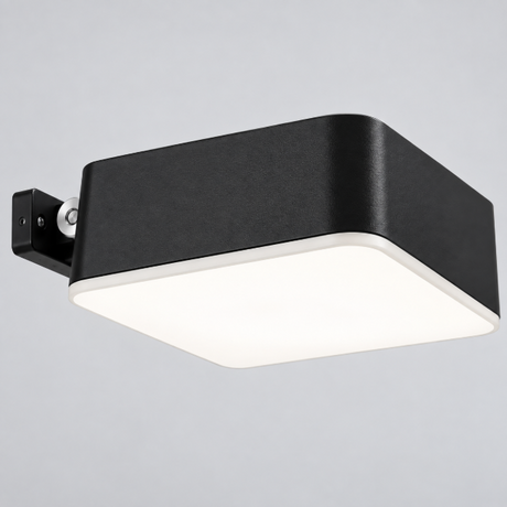 Vynce LED Solar Square Wall Light - 200LM 1.5W Warm White IP44, Black Solar Light Flood & Spot Lights