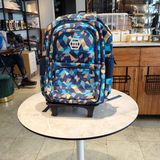 Geometric Print Trolley School Backpack with Wheels Backpack School Backpacks