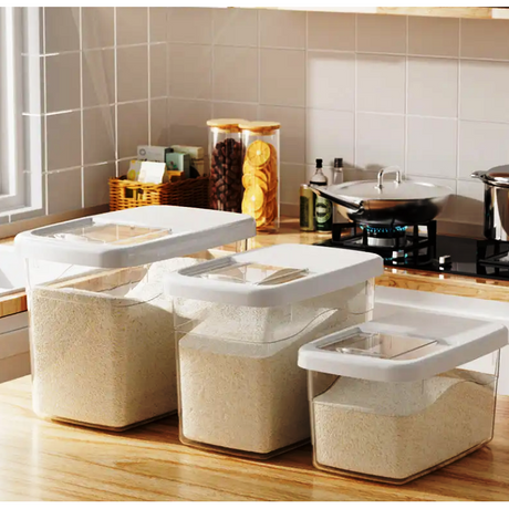 10kg Rice Storage Box | Insect Proof, Moisture Proof, Sealed Food Grain Dispenser for Rice and Pet Food