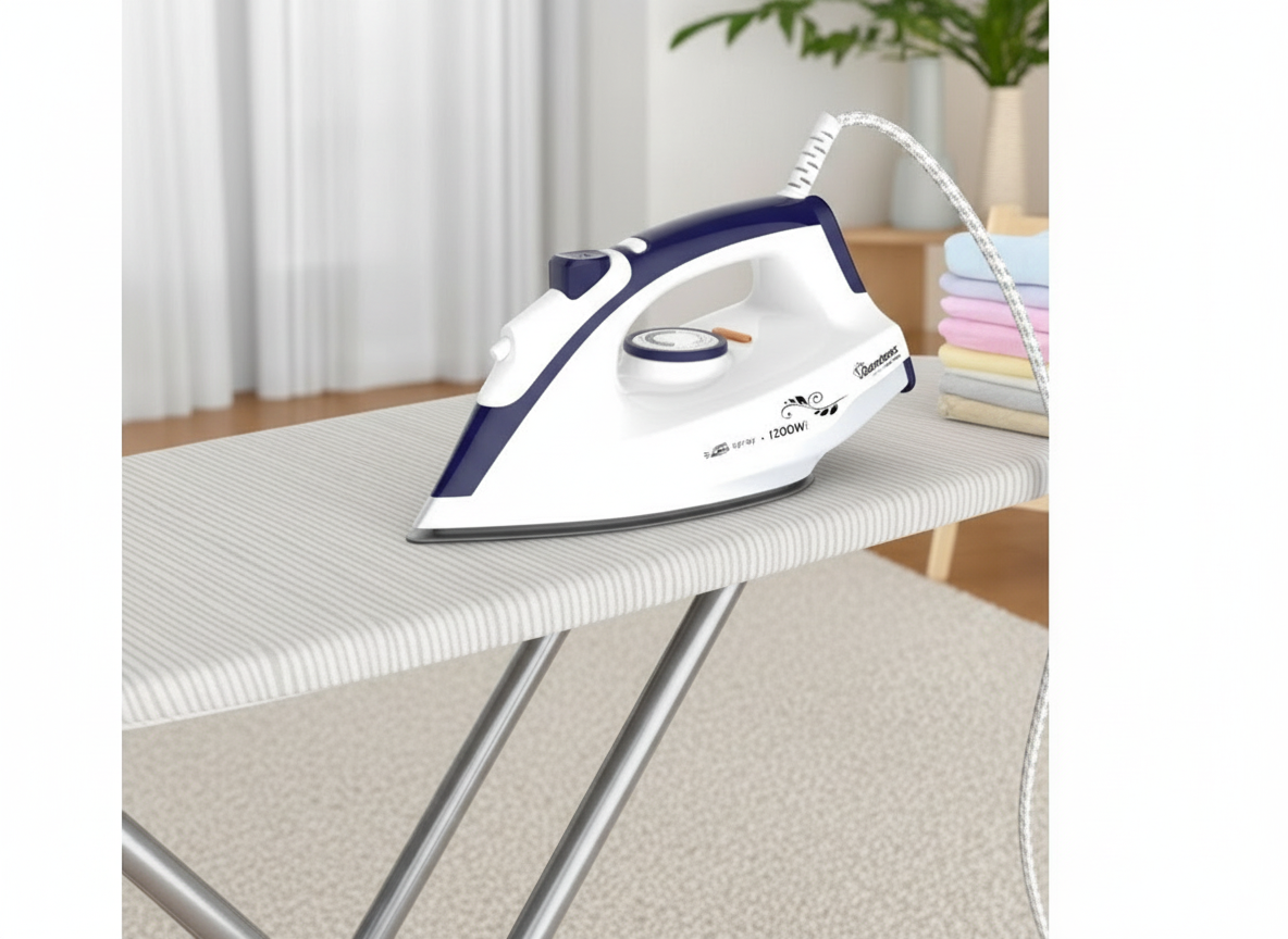 Dry Iron with Spray RM/693 – 1100–1300W Non-Stick Soleplate with Detachable Water Tank