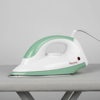 White and Green Dry Iron RM/180 – 1100W Stainless Steel Soleplate Electric Iron dry iron Irons