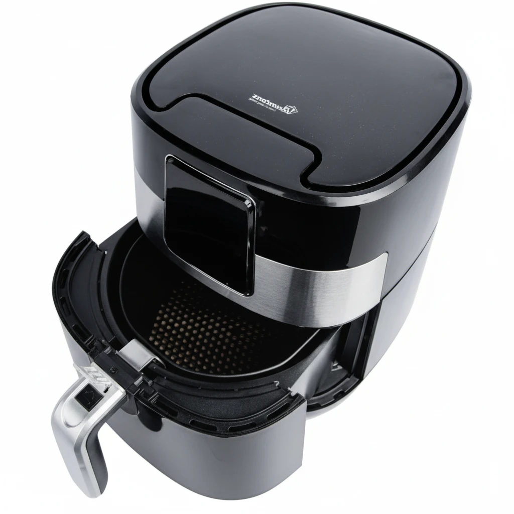 Oil Free Digital Air Fryer Black - 1300W with Adjustable Temperature Kitchen Appliances Air Fryers