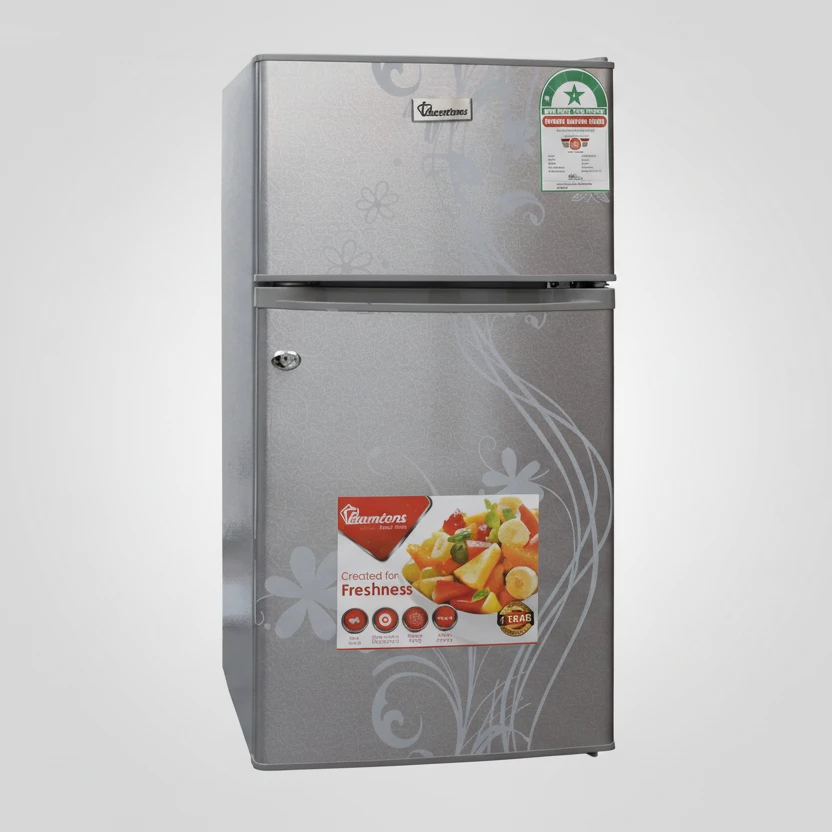90 Litres Double Door Direct Cool Fridge, Silver - RF/222 Home Appliances Refrigerators