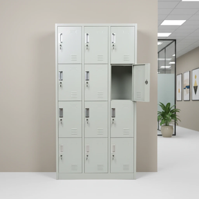 12-Drawer Locker Cabinet - Metal Storage with Individual Locks Home & Garden Storage Cabinets & Lockers