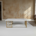Marble Coffee Table with Gold Frame - C16 Furniture Coffee Tables