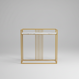 Modern Console Table - Gold and White
