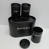 Unique and Elegant Bread Storage Bin with 3 Piece Canisters