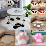 Cute Cat Paw Pattern Soft Plush Carpet Non-Slip Shaggy Rug 60cm Home Decor Rugs