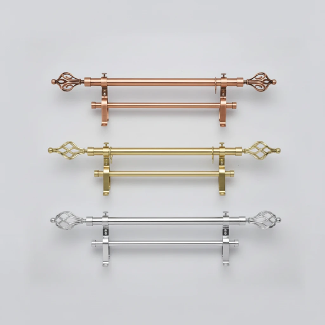 Double Curtain Rod 2 Metre Home Decor Curtain & Drape Rods