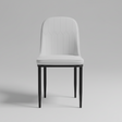 Dining Chair - Modern Upholstered Design with Black Legs