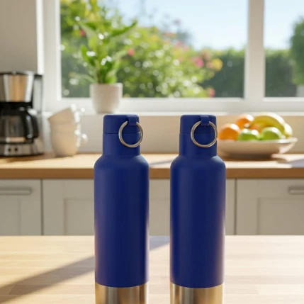 The Twin Nomad Carabiner Flask 2pc - 500ml Stainless Steel Kitchen & Dining Flasks