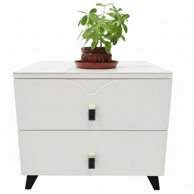 Bedside Drawer - Modern 48cm x 40cm x 50cm with 2 Drawers