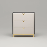 Shoe Rack - Modern Cabinet 80cm x 24cm with Gold Accents Furniture Shoe Organizers