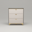 Shoe Rack - Modern Cabinet 80cm x 24cm with Gold Accents