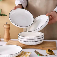 Side Plates - Japanese Ceramic 8" Set of 6 Kitchen & Dining Plates