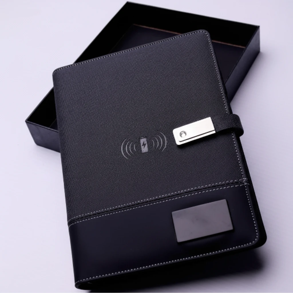 Smart Notebook - A5 Portfolio with Wireless Charging, Power Bank & Pendrive Office & Workspace Portfolios