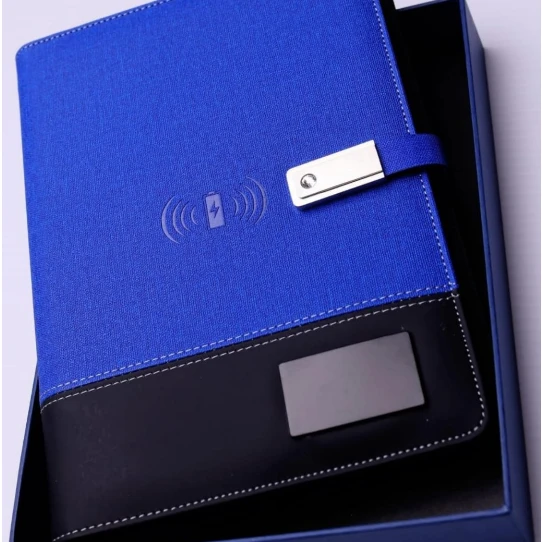 Smart Notebook - A5 Portfolio with Wireless Charging, Power Bank & Pendrive Office & Workspace Portfolios